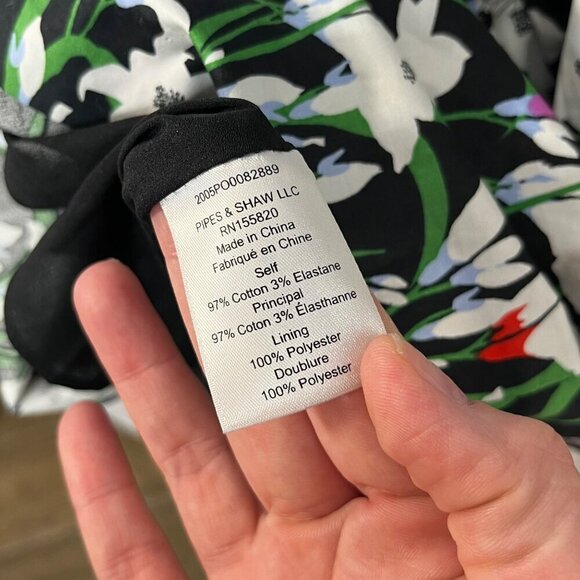 Veronica Beard Janis Ruched Floral Print Mini Dress Puff‎ Sleeves Size 8 - Picture 14 of 15